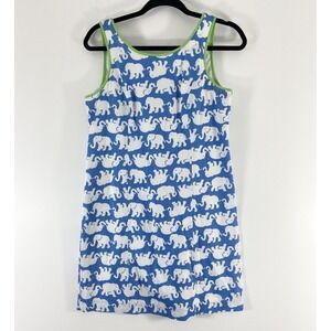 Lilly Pulitzer Dress Women's 6 Bay Blue Tusk In Sun Middle Cathy Shift